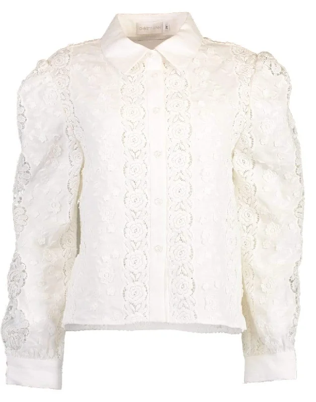 Victoria Blouse - White Floral