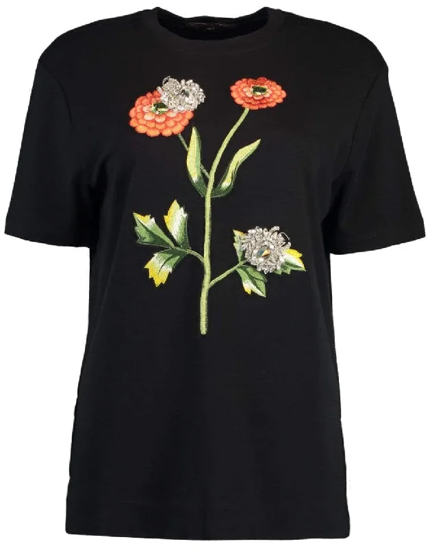 Flower Embroidered Tee