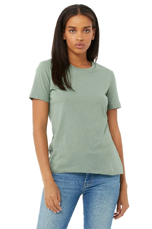 Bella + Canvas Womens CVC Short Sleeve Crewneck T-Shirt - Heather Sage Green