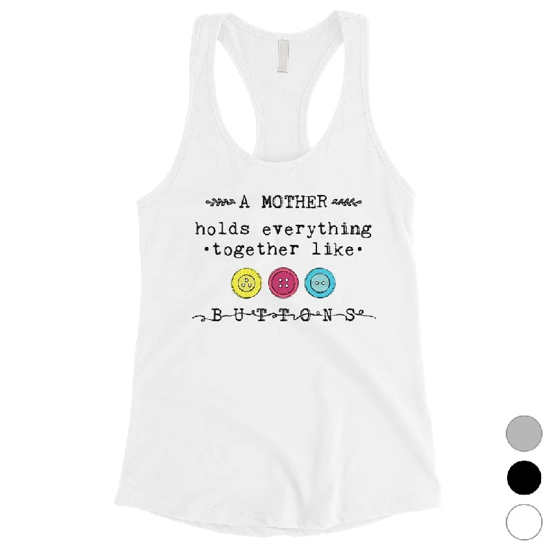 Mother Like Buttons Womens Sleeveless Shirt