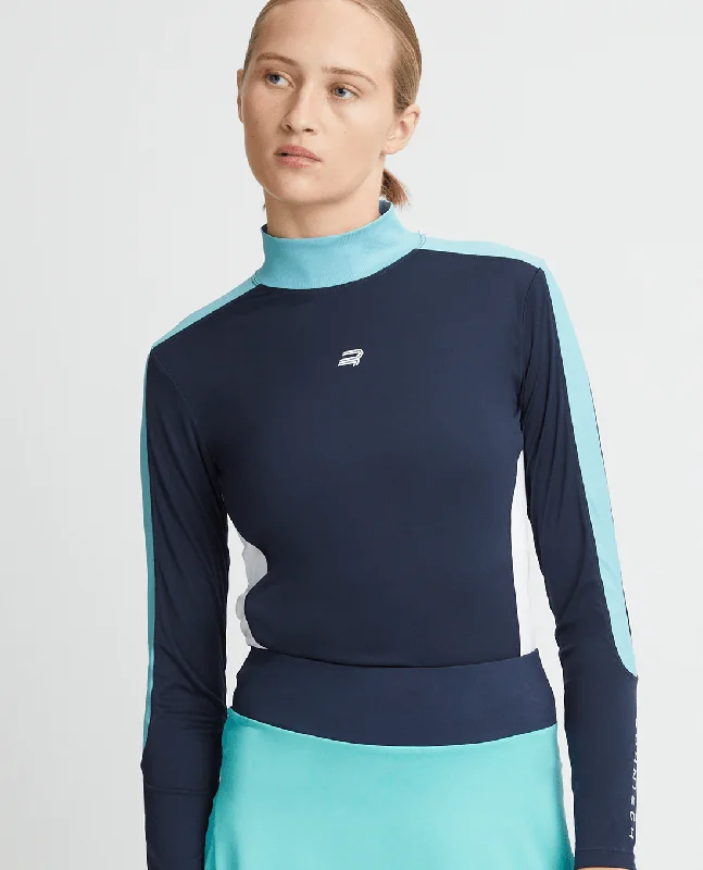 ROHNISCH Scarlett Long Sleeve Base Layer Top Navy