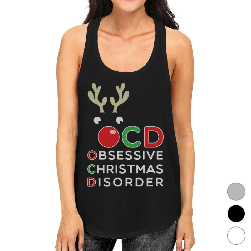 Rudolph OCD Womens Fashion Cute Christmas Gift Tank Top For Workout