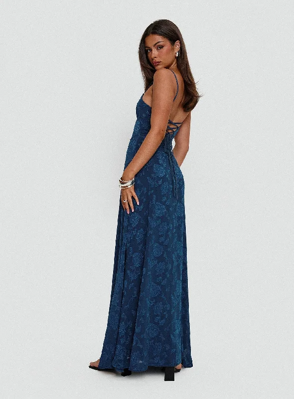 South Of France Maxi Dress Navy