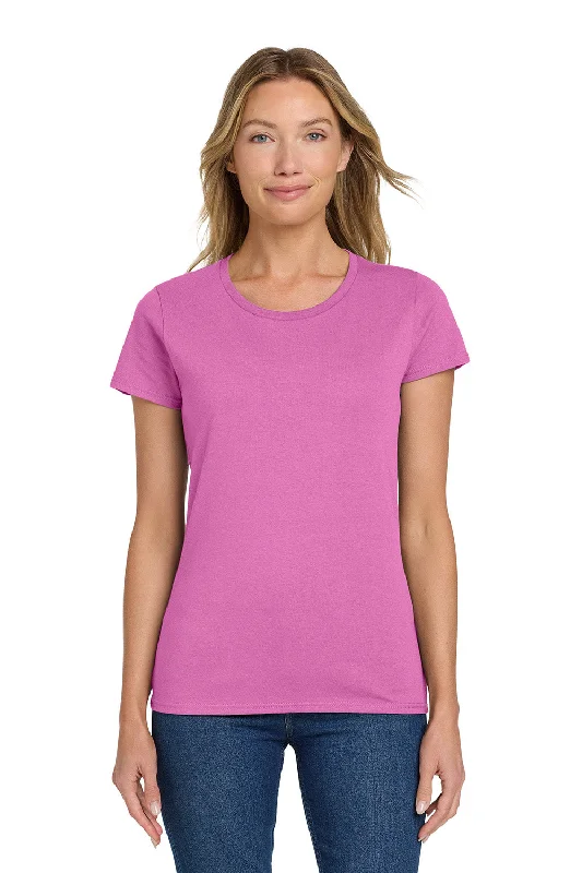 Gildan Womens Short Sleeve Crewneck T-Shirt - Azalea Pink