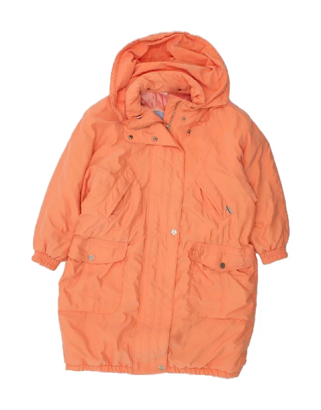 SYMPATEX Womens Oversized Padded Coat UK 16 Large Orange Polyester