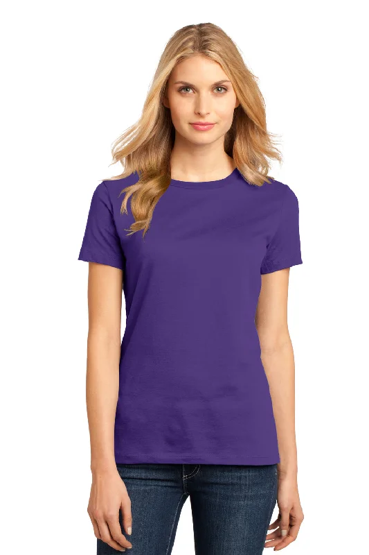 District Womens Perfect Weight Short Sleeve Crewneck T-Shirt - Purple - Closeout