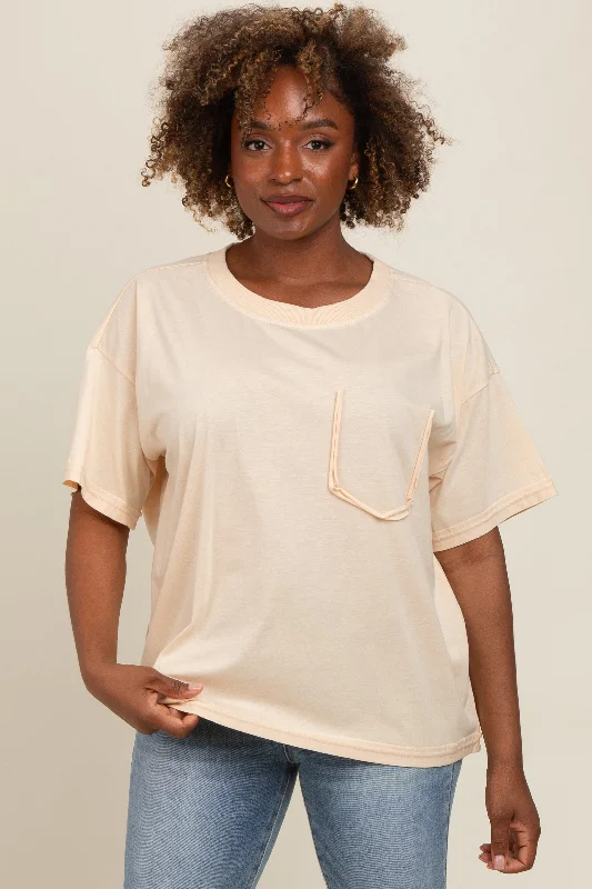 Cream Vintage Wash Oversized Tee