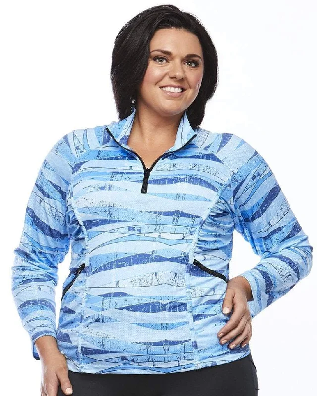 Stay Cool Long Sleeve Shirt - Blue Print