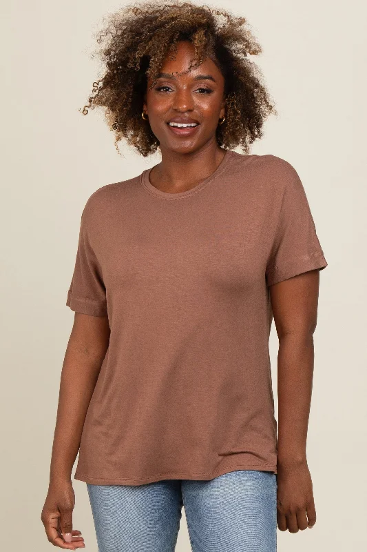 Mocha Relaxed Fit T-Shirt