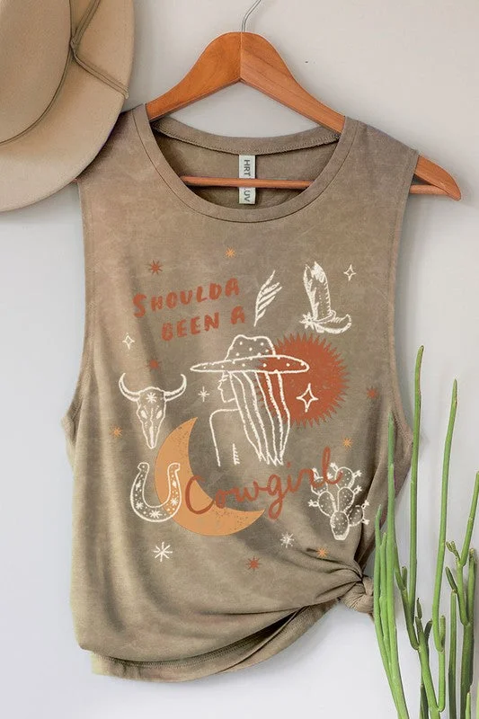 COWGIRL GRAPHIC TANK TOPP S-XL