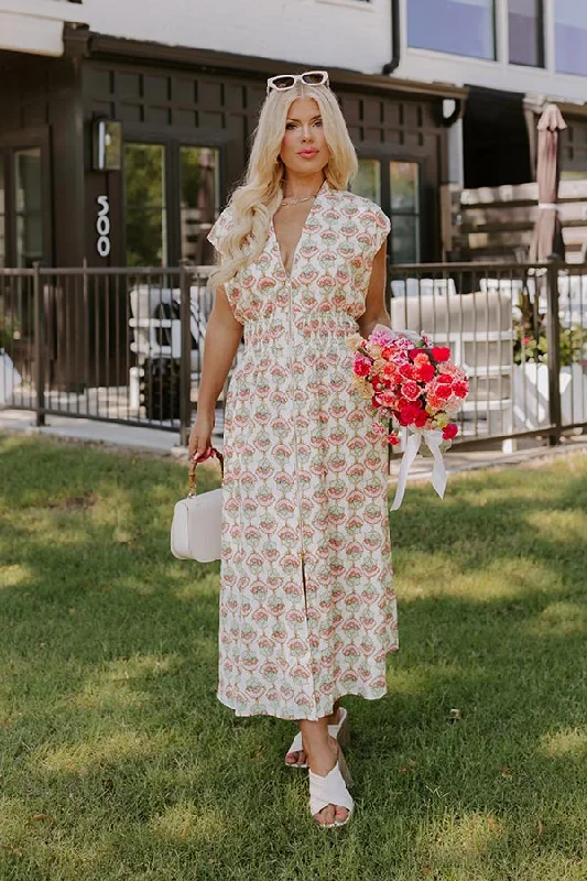 Cue The Sunshine Floral Midi Curves