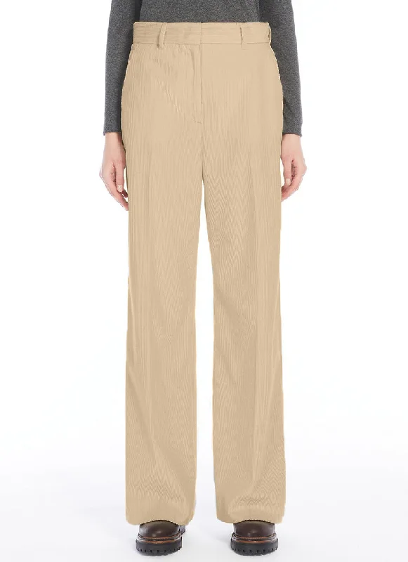 Tania Wide-Leg Velvet Corduroy Trouser