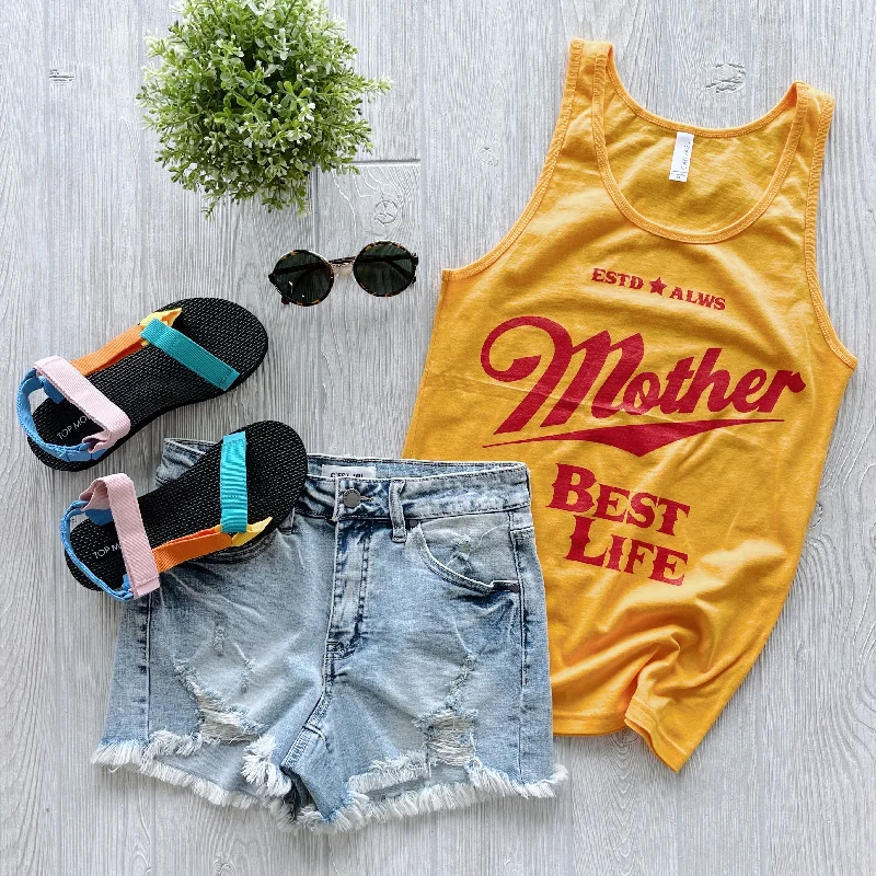 Best Life • Gold Unisex Tank