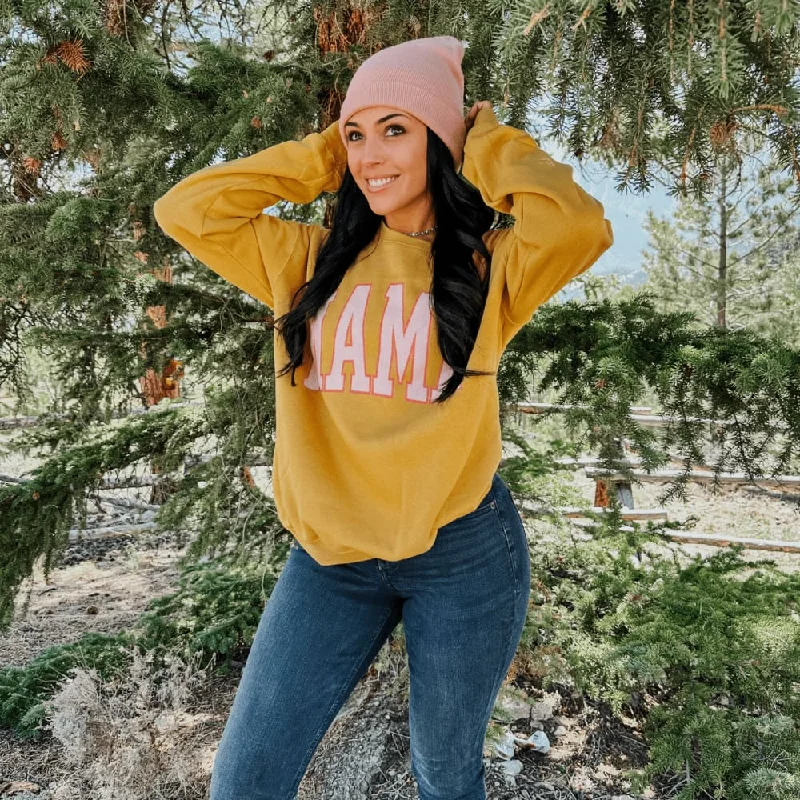 Fall Mama Sweatshirt - Mustard