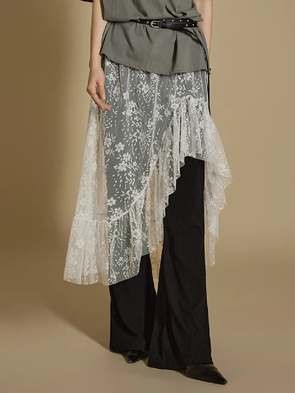 P3384 Lace Layered Pants