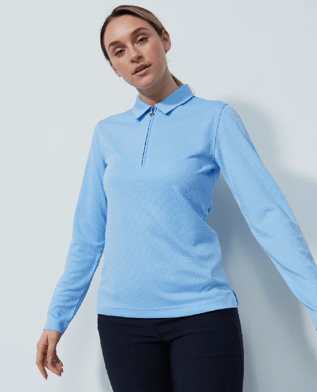 DAILY SPORTS Peoria Long Sleeve Polo 200 Bella Blue