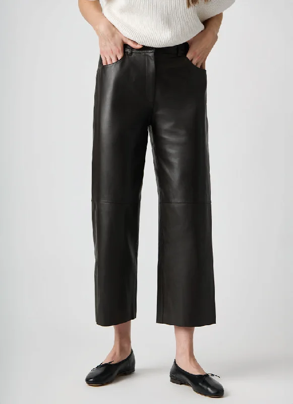 Cropped Leather Pant