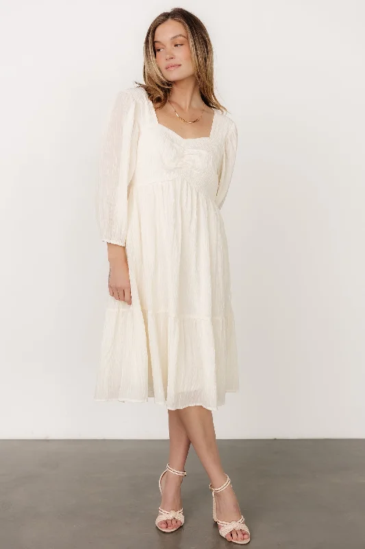 Vaeda Midi Dress | Cream