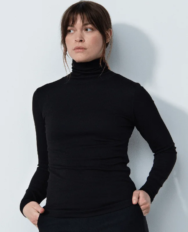 SIZE XL - DAILY SPORTS Ancona Roll Neck 201 Black