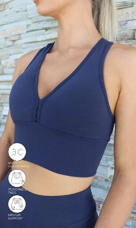 Navy Body Contouring Racer Back Bra