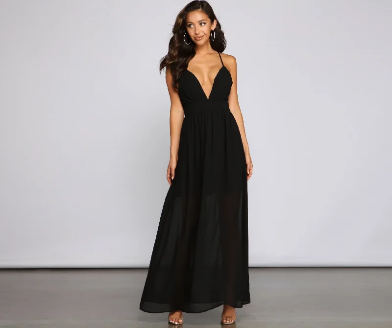 Effortless Beauty Chiffon Maxi Dress