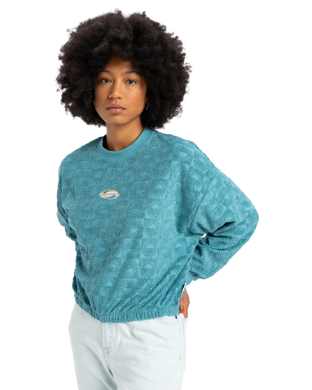 Tropic Day Sponge Fleece Sweatshirt in Brittany Blue