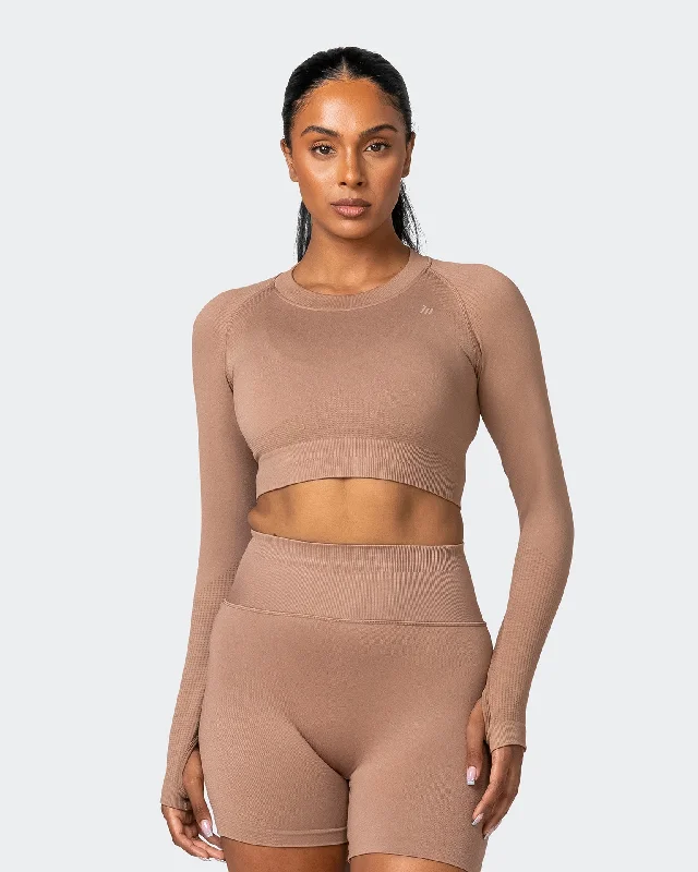 Classic Seamless Long Sleeve Top - Biscuit