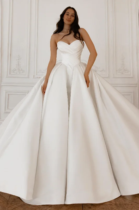 Basque Waist Wedding Gown Oceania