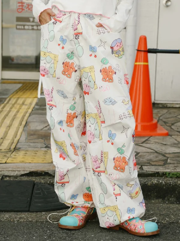 Graffiti Illustration Relaxing Pants【s0000003563】