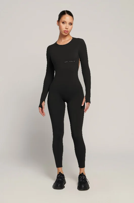 Long Sleeve Jumpsuit - Black