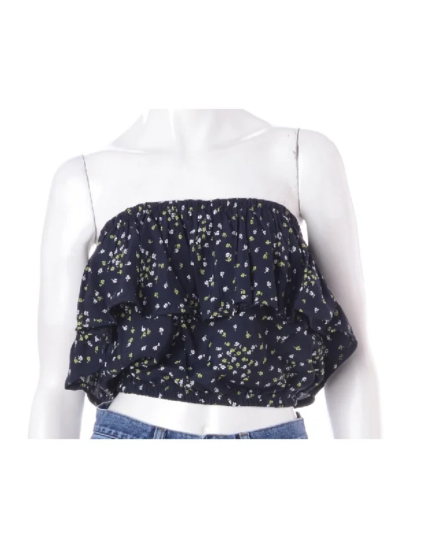 Label Penelope Crop Frill Top