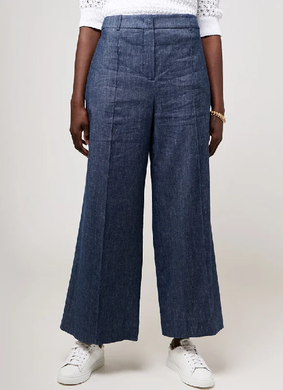 Wide-Leg Denim Trouser