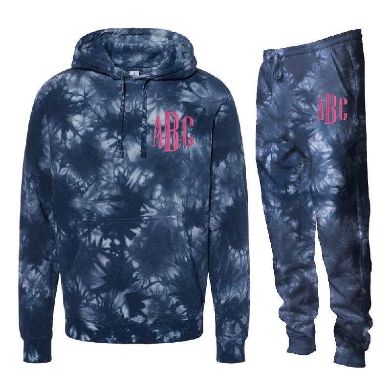 Monogrammed Tie Dye Hoodie Jogger Set Package